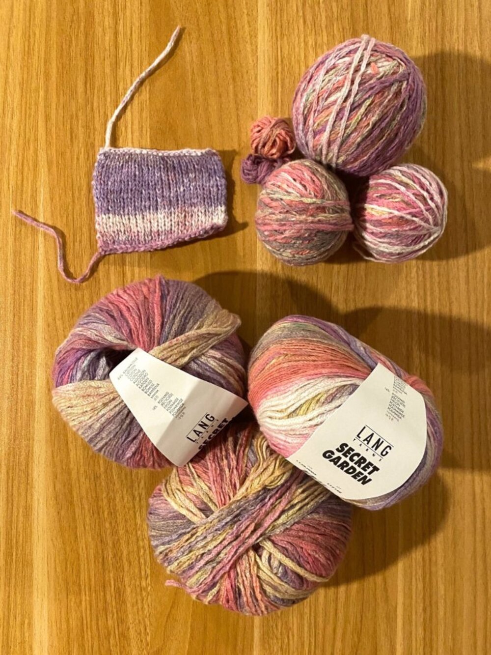 Lang Yarns Secret Garden Self-Striping Yarn | #5 Purple Pink | 5 Skeins